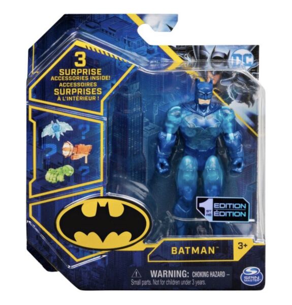 2021 Spin Master DC Batman RARE Blue Translucent 1st Edition Tech 4