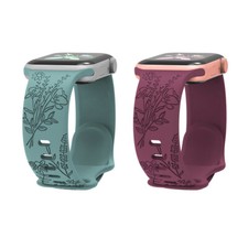 Dandelion Floral Engraved Strap For Apple Watch Band 49mm series 9 7 6 8 ultra 2