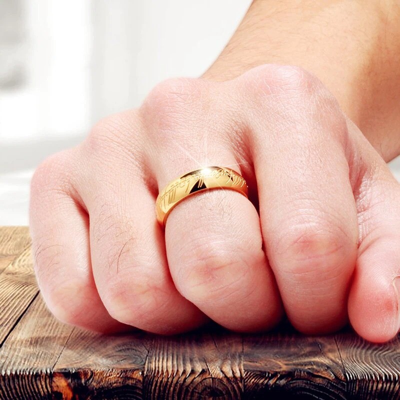 THE ONE RING Frodo REAL Engraved Gold Silver The Lord of the Rings