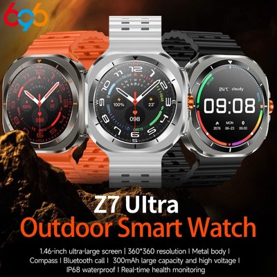 G T 7 Ultra Smart Watch GPS Trackr NFC HD  Bluetooth call Health Monitor 47mm