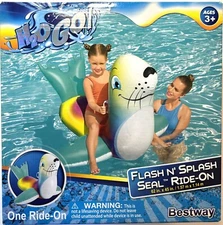 BESTWAY H2OGO! FLASH N' SPLASH SEAL RIDE-ON - NIB