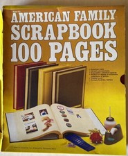 Vintage American Family Scrapbook 14"x12.5" 100 pgs Craft Album Burgandy USA NIB