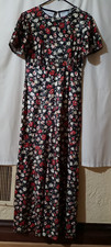 ASOS maxi dress size 8 Velvet Floral Open keyhole back stretch Whimsy goth