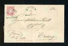 BAYERN Nr.15 BRIEF MAXHÜTTE 1870 HKS BERGEN ...