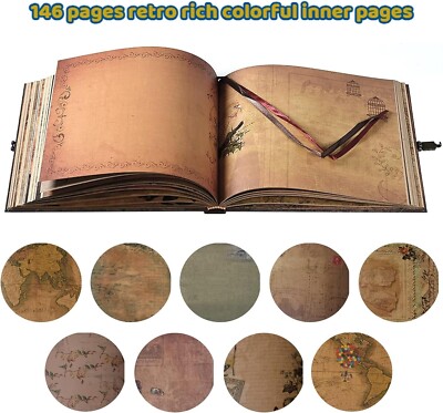 Our Adventure Book - Album Fotografico Da Viaggio Stile Retrò Con Copertina Goffrata E Kit Scrapbooking - 3