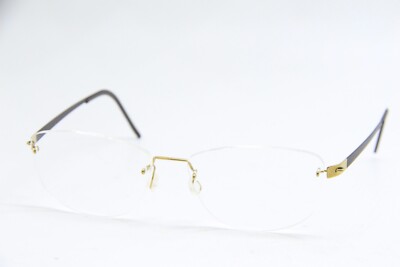 NEW LINDBERG NO 012/1142I COL. Z80/PGT GOLD BROWN AUTHENTIC EYEGLASSES 54-14