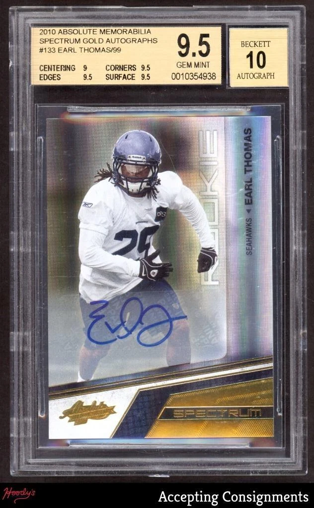 Earl Thomas Panini Absolute Memorabilia #133 Spectrum Gold