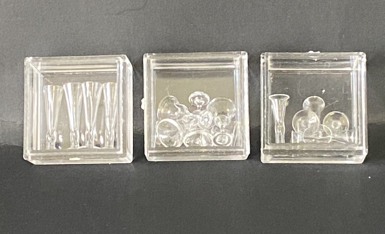 16 Piece Vintage  Hand Blown Clear Glass Stemware