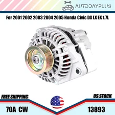 Alternator for Honda Civic 1.7L 2001 2002 2003 2004 2005 13893 AMT0125 70A CW
