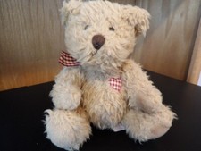 Russ True Heart Teddy Bear Plush Gingham Bow Heartwarmer Collection 5" Tall