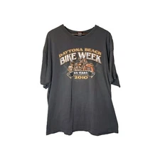 2010 Hot Leathers Daytona Beach Florida Motorcycle T Shirt Bike Week Size XXL