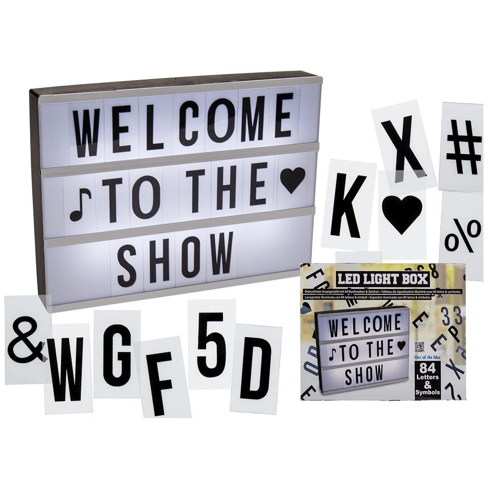 LED LIGHT BOX Leuchtreklame A4 Leuchtschild LED Buchstaben TREND LICHTBOX KINO - Bild 1 von 1