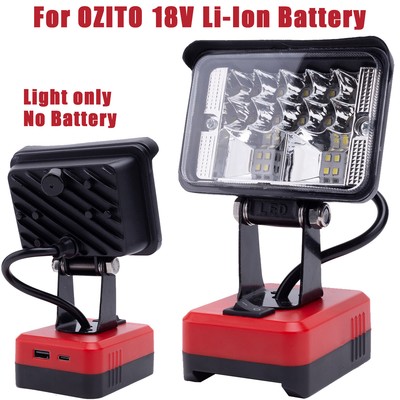 28W LED Work Light Floodlight Outdoor Camping Lamp for OZITO/Einhell 18V Battery