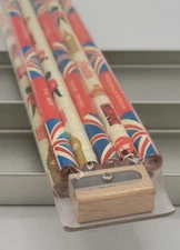 Cavallini "Vintage London" OFFICE PENCIL SET OF 10 PENCILS WITH ONE SHARPENER