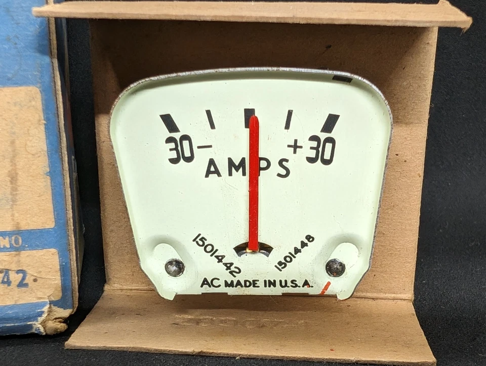 NUEVO DE LOTE 1948-51 OLDSMOBILE AMPERÍMETRO BATERÍA PANEL DE INSTRUMENTOS TABLERO MEDIDOR 1500986 Foto 4 de 4