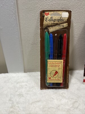 Sharpie Calligraphic Marker Pen Set & Tootsie Roll Fork Spoon Lot