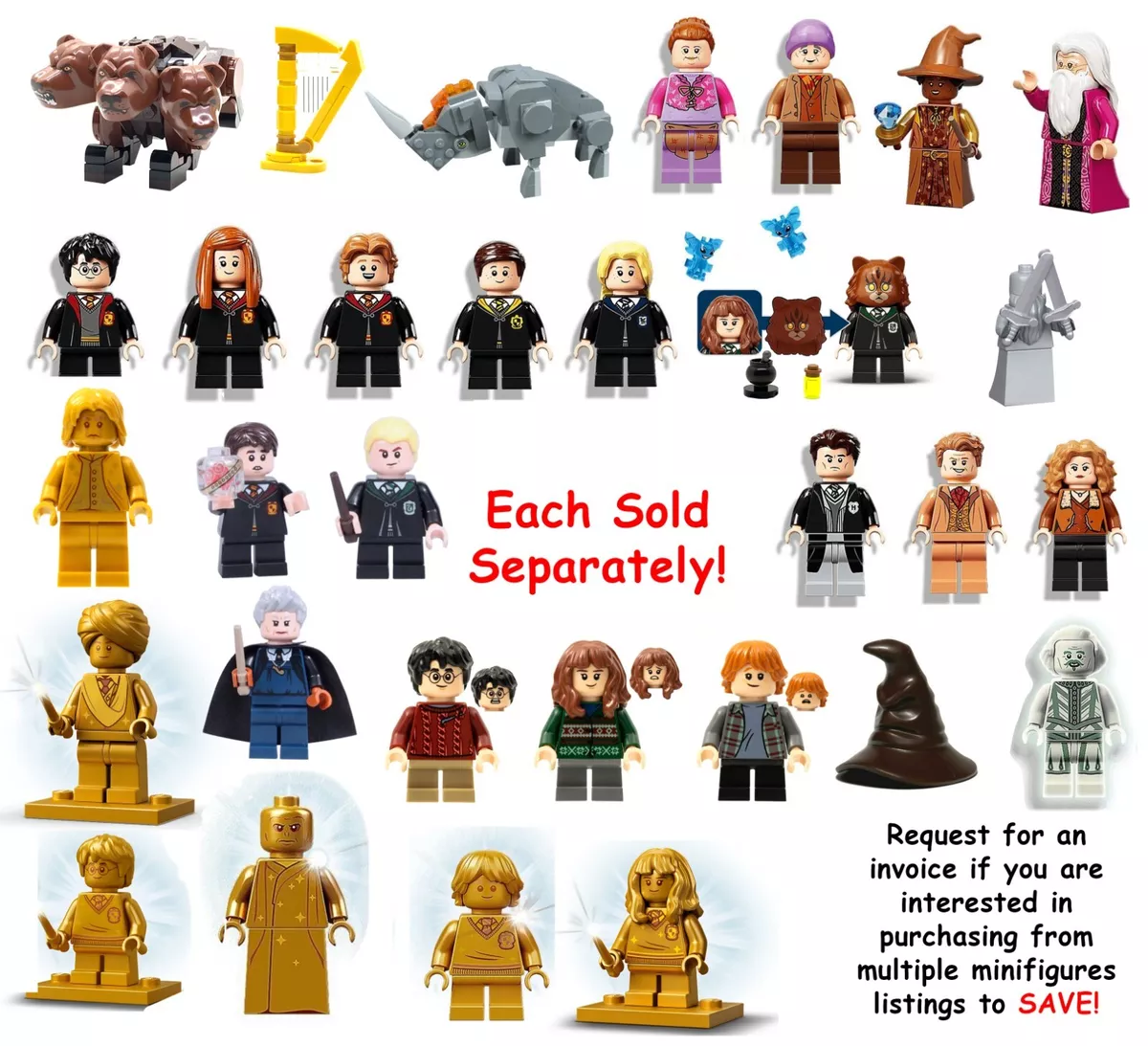 LEGO Harry Potter Minifigure 76386 76387 76388 76389 - New - PICK FROM  SELECTION