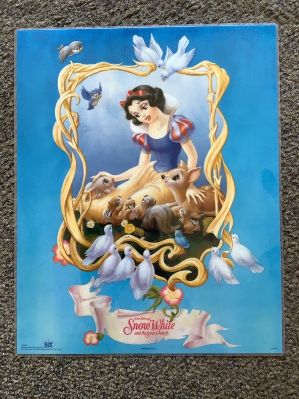 VTG Walt Disney Snow Whites and the Seven Dwarfs Poster Framed 16" x 20"