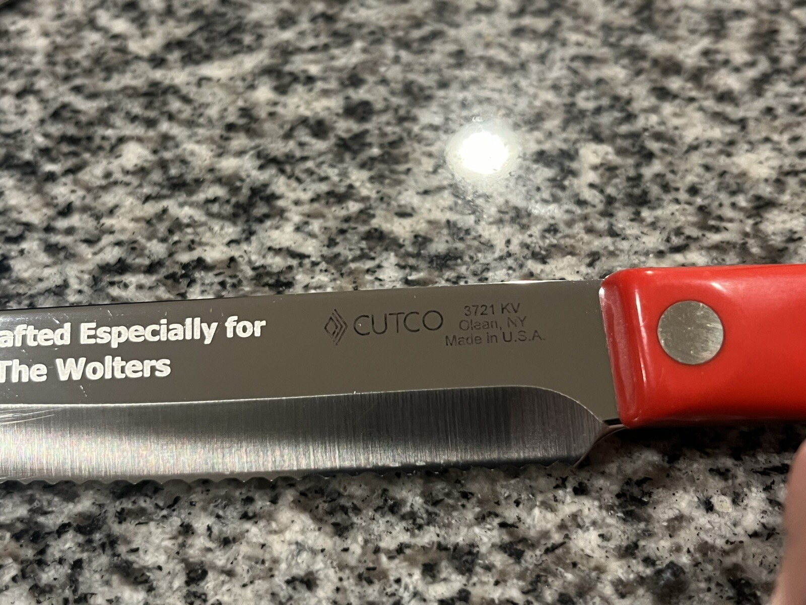 CUTCO 3721 KV Serrated Edge SantokuStyle Trimmer Knife Red Handle eBay