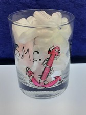 USMC / Anchor / Semper Fi, hand painted on Double Old Fashioned Glass - NEW