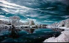 Anime Artistic Earth Reflection Sky Water Winter  Gaming Mat Desk 9260