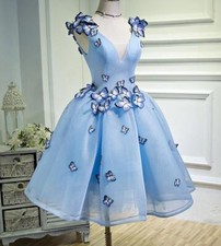 Evening Dress Summer Fashion Womens Short V Neck Sleeveless Dress Party Gown