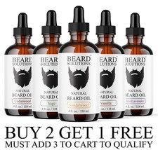 4 oz. Scented Beard Oil 100 Natural Men's Hair Growth Serum With Essential Oils