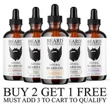 4 oz. Scented Beard Oil 100% Natural Men's Hair Growth Serum With Essential Oils