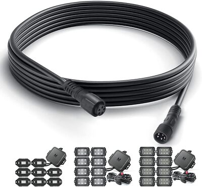 2PCS 5 PIN Extension Cable Cord for MICTUNING C1 C2 and Q1 RGBW Led Rock Lights