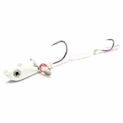 Mustad Walleye Death Spinner Pearl Clear Sparkle
