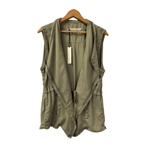 Max Jeans Olive Green Drape Front Tie 