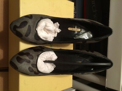 Maxstudio Women's Lebanon Pump, Grey Leopard - Black, 6 M US