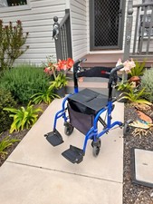 Redgum Aluminium 4 Wheeled Transport Chair
