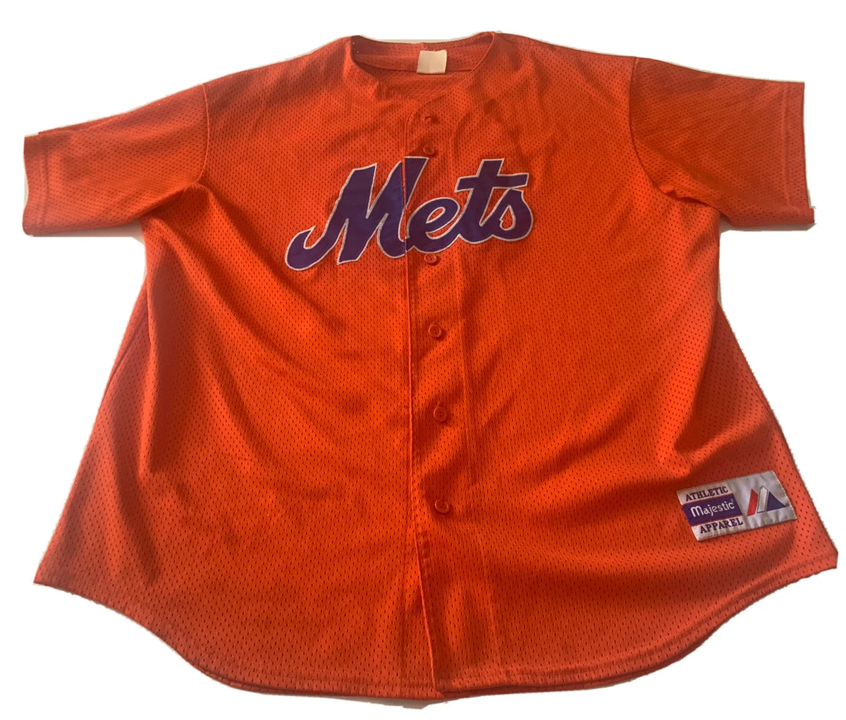 Vintage New York Mets Mesh Baseball Jersey Size XL Majestic Orange. See  Details