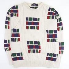 Vintage Nautica Handknit Crewneck Sweater Size Large