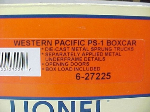 Coche de caja Lionel 6-27224 Western Pacific PS-1 #19528 | Zustand: New