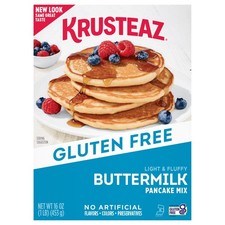 Krusteaz Gluten Free Buttermilk Pancake Mix, Light  Fluffy, 16 oz Box
