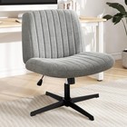 Criss Cross Chair Legged Office Wide Comfy Desk Seat Armless Computer Chair US
