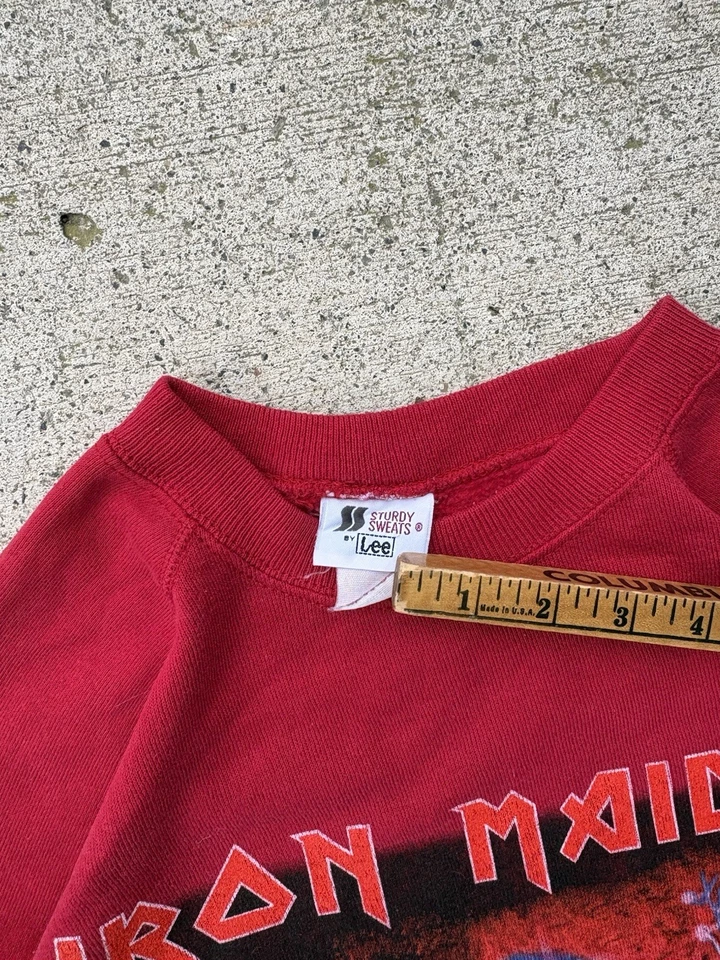 Raro cuello redondo Iron Maiden vintage de los años 80 - talla grande para mujer Foto 4 de 4