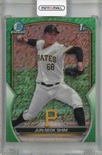 2023 Topps Bowman Chrome Jun-Seok Shim Chrome Prospects Green /99