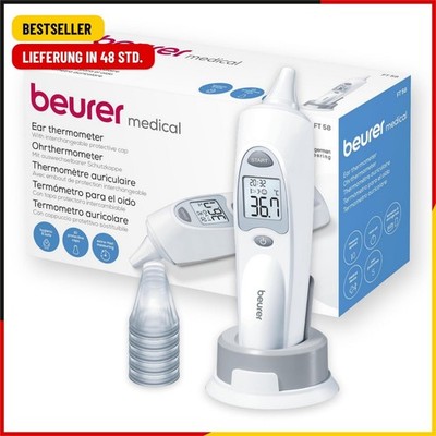 Beurer FT 58 Ohrthermometer, Fieberthermometer mit Infrarot-Messtechnik für Mess