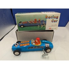Vintage Tin Litho Lotus Racing Car Volture De Course 9" Wind Up With Key MS222