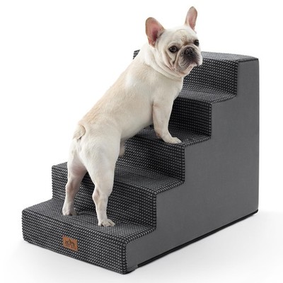 Hundetreppe für Kleine Hunde, 5 Stufen Breiter Haustiertreppe für Bett Couch ...