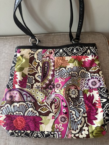 Vera Bradley Patchwork Medley Tote Shoulder Bag Purse Limited Edition Lg