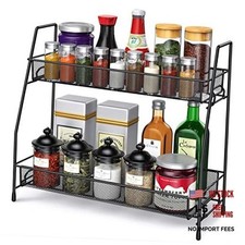 Spice Rack Organizer for Cabinet, Bathroom 14.17 x 12.72 x 5.55 inches Black