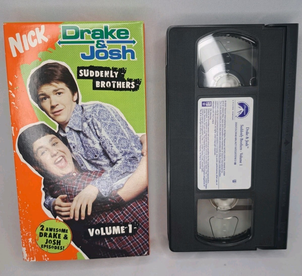 VTG RARE OOP Nickelodeon Drake & Josh VHS Suddenly Brothers Volume 1 2005 Tested