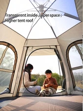 Outdoor Camping Tent, Sun & Wind-Resistant, Foldable & Portable Picnic Tent