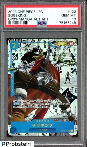 2023 One Piece Japanese OP-03 #122 Sogeking Manga Alt Art PSA 10 GEM MINT