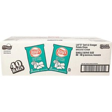 Lays Salt Vinegar Chips, 40ct x 40g/1.4 oz., Bags, Vending Size