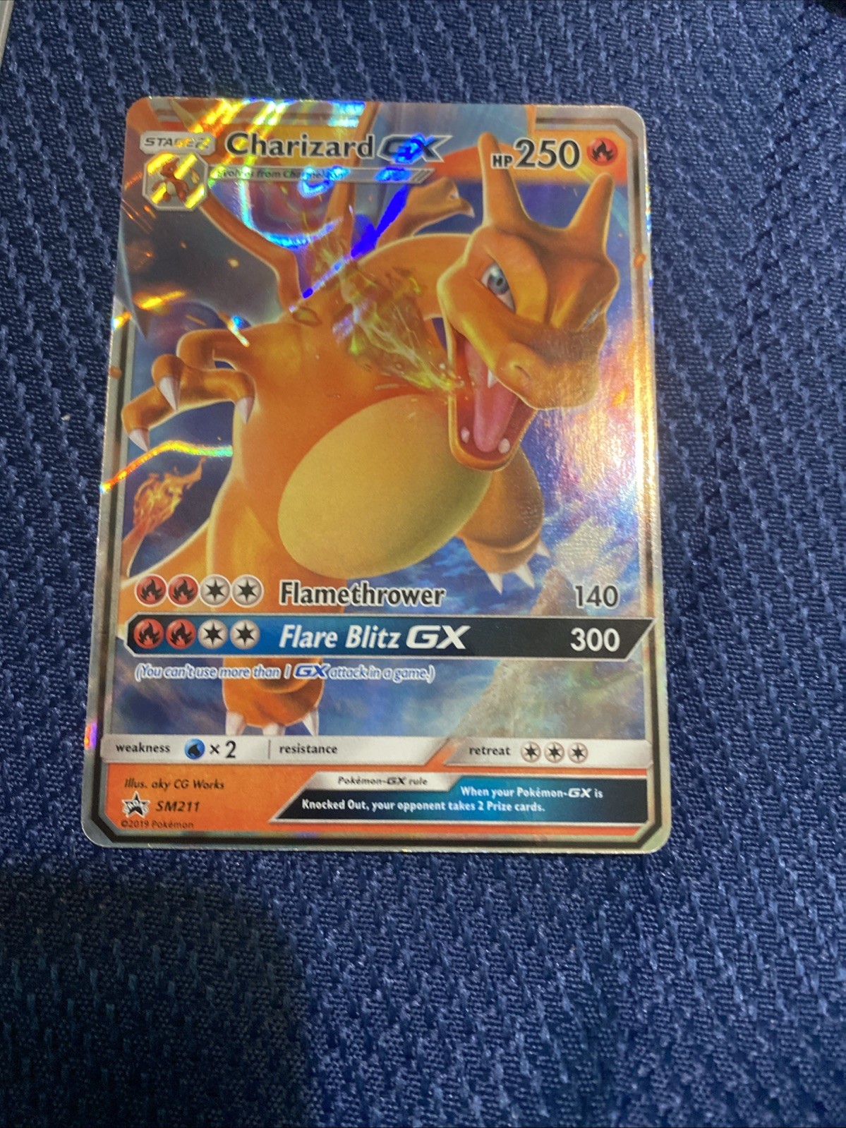 Pokemon TCG Charizard GX SM211 Black Star Promo Sun & Moon Full Art Holo